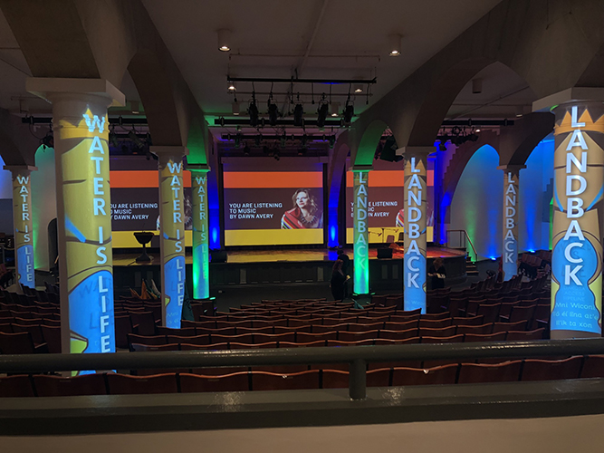 LED video wall at live corporate event production