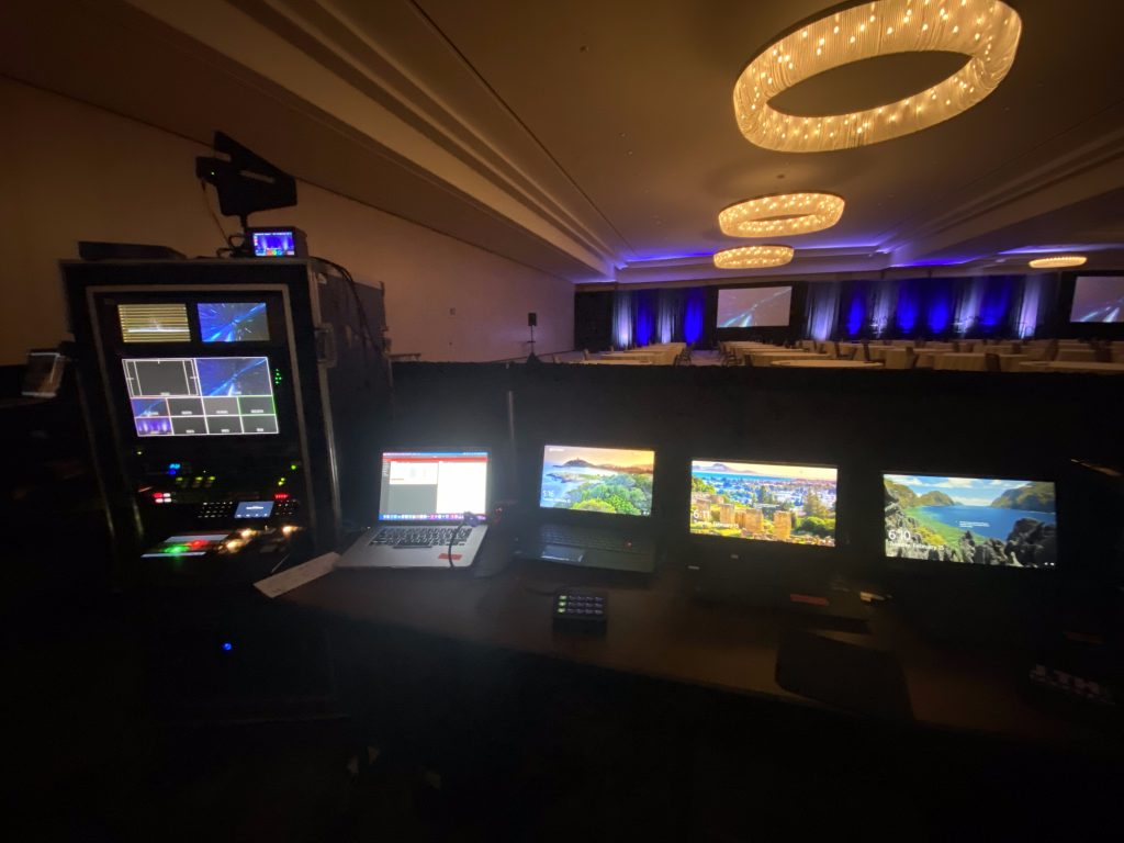 CitiView streaming and video control position overlooking a ballroom