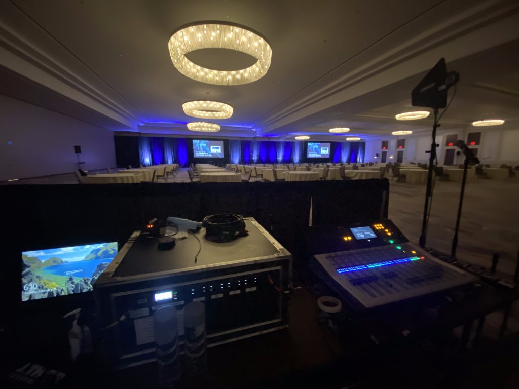 CitiView live streaming and video switching control position at a corporate event