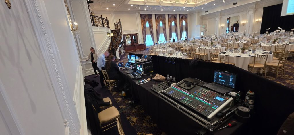 CitiView audio mixing console overlooking a ballroom event